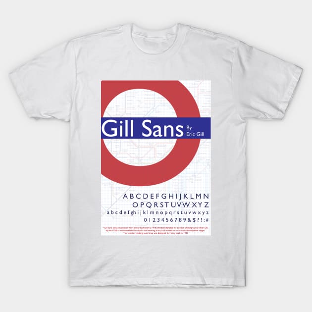 FONT POSTER Gill Sans T-Shirt by NiamhYoungArt